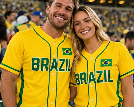 Personalized Brazil Soccer Jersey Custom Name for Adults & Kids - Gift for Soccer Fans