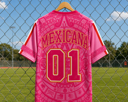 Personalized Aztec Calendar Pink Soccer Jersey Gift for Football Lovers