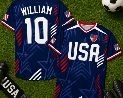 Personalized Soccer Jersey USA Home Team Gift for Football Fans