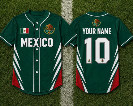 Personalized Mexico Football Jersey Custom Name Gift for Soccer Fans