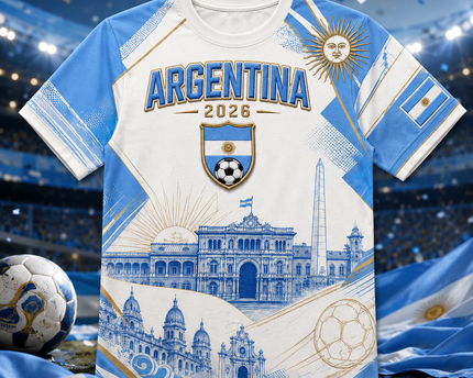 Personalized Argentina Soccer Jersey 2026 Gift for Football Fans