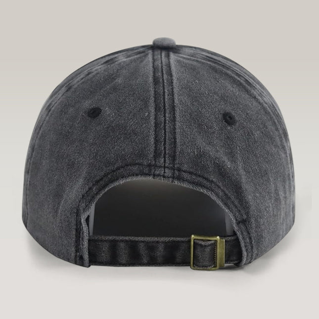 Custom Photo Forever In My Heart Memorial Washed Denim Baseball Cap