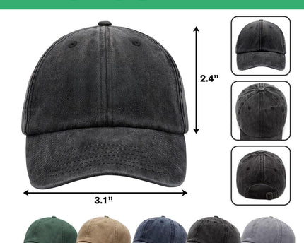 Custom Photo Forever In My Heart Memorial Washed Denim Baseball Cap