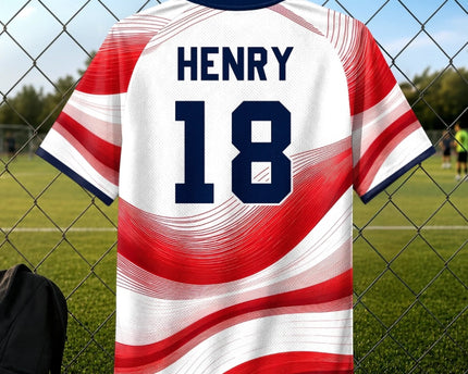 Personalized USA Soccer Jersey Custom Name Gift for Football Lovers