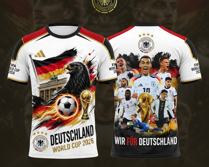 Wir Für Deutschland Germany World Cup 2026 Eagle & Brandenburg Gate Jersey
