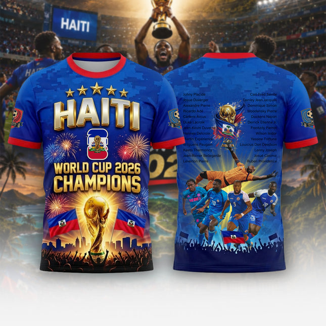 Haiti Football Team World Cup 2026 Champions All-Over Print Jersey