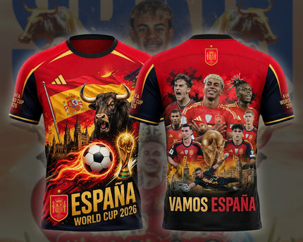 Vamos España Men's Soccer T-Shirt - World Cup 2026 Commemorative Jersey