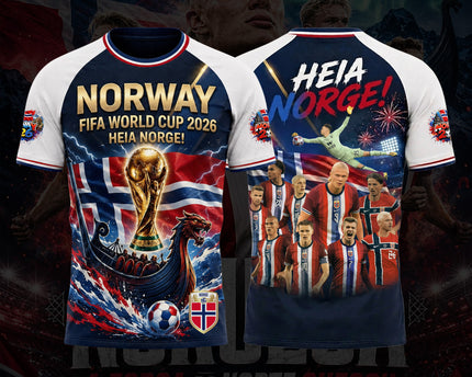 Norway World Cup 2026 Soccer Jersey - Heia Norge All-Over Print Jersey