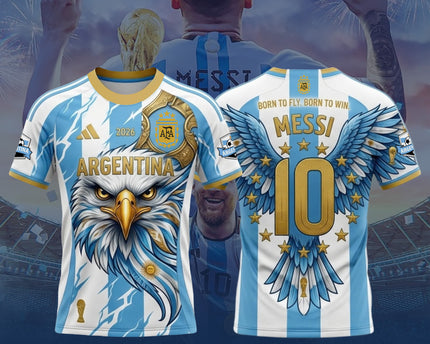 Lionel Messi Argentina 2026 Football Jersey - Custom Fan Gear Soccer Jersey