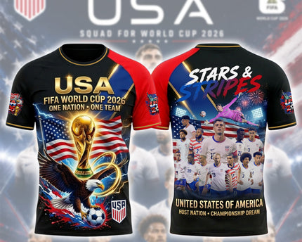 Stars & Stripes USA World Cup 2026 Eagle & Flag Soccer Jersey