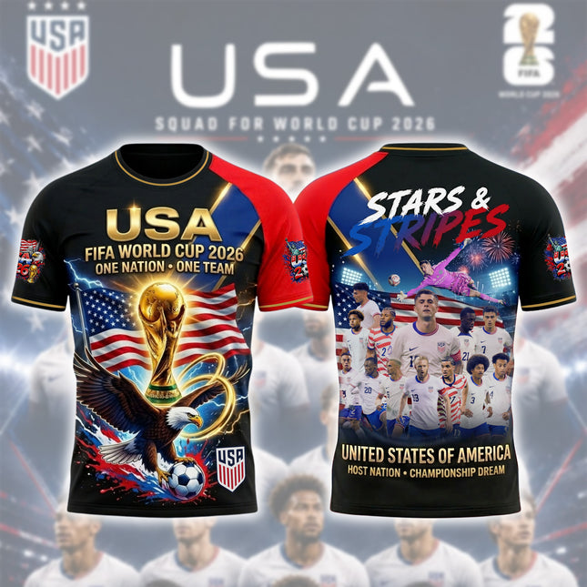Stars & Stripes USA World Cup 2026 Eagle & Flag Soccer Jersey