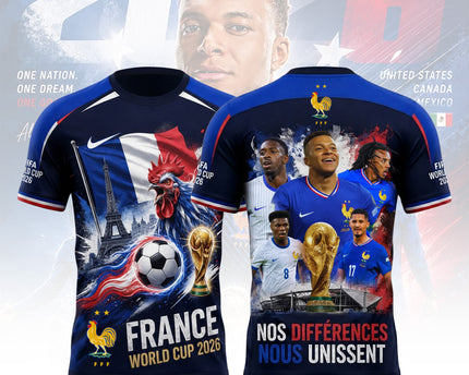 Nos Différences Nous Unissent Jersey - France World Cup 2026 3D Jersey