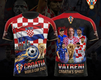 Croatia World Cup 2026 Soccer Jersey - Vatreni All-Over Print Jersey