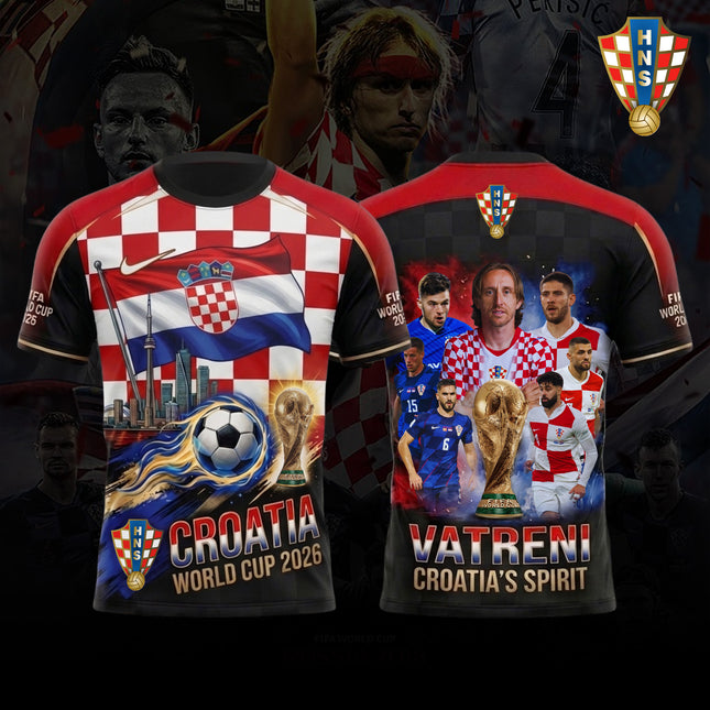 Croatia World Cup 2026 Soccer Jersey - Vatreni All-Over Print Jersey