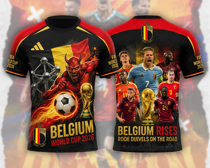 Belgium World Cup 2026 Soccer Jersey - Red Devils All-Over Print Jersey