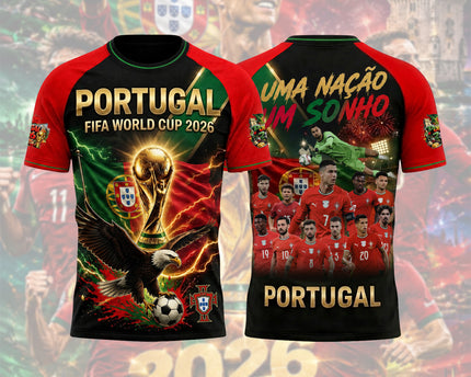 Portugal World Cup 2026 Champions "Uma Nação, Um Sonho" 3D Jersey