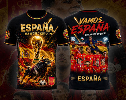 Spain World Cup 2026 Soccer Jersey - Vamos España 3D Jersey
