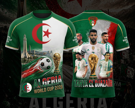 Algeria World Cup 2026 Soccer Jersey - Tahya El Djazaïr All-Over Print Jersey
