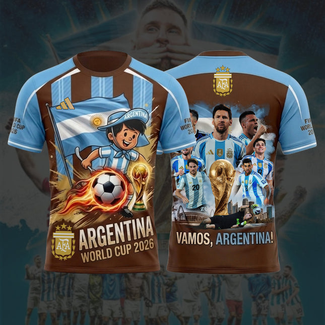 Argentina World Cup 2026 Soccer Jersey - Vamos Argentina All-Over Print Jersey
