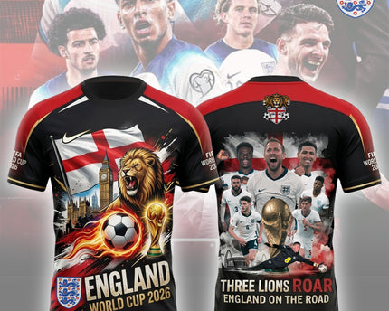 England Football Team - England on the Road 2026 Squad Graphic Jersey