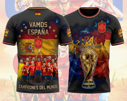 Spain World Cup 2026 Champions Jersey Vamos España All Over Print Jersey