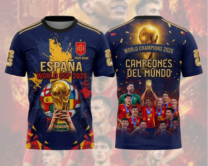 Spain World Cup 2026 Champions Jersey Campeones Del Mundo