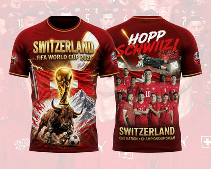 Switzerland World Cup 2026 Championship Soccer Jersey Hopp Schwiiz