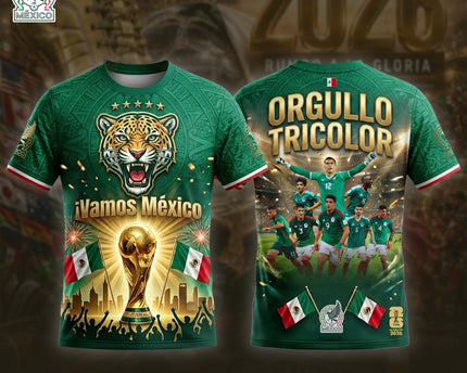 ¡Vamos México! Football Team 2026 Squad Victory Graphic Fan Jersey