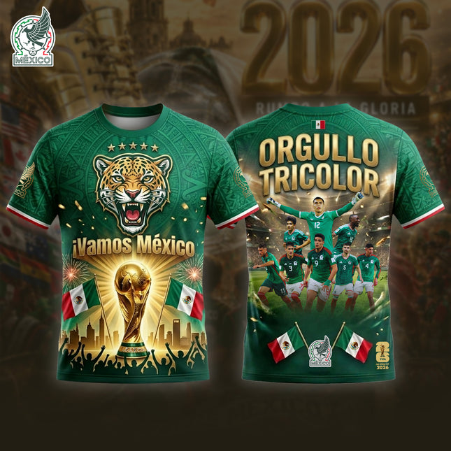 ¡Vamos México! Football Team 2026 Squad Victory Graphic Fan Jersey