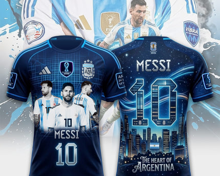 The Heart of Argentina - Messi #10 Argentina City Skyline Soccer Jersey