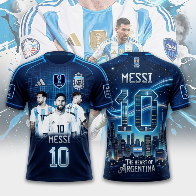 The Heart of Argentina - Messi #10 Argentina City Skyline Soccer Jersey