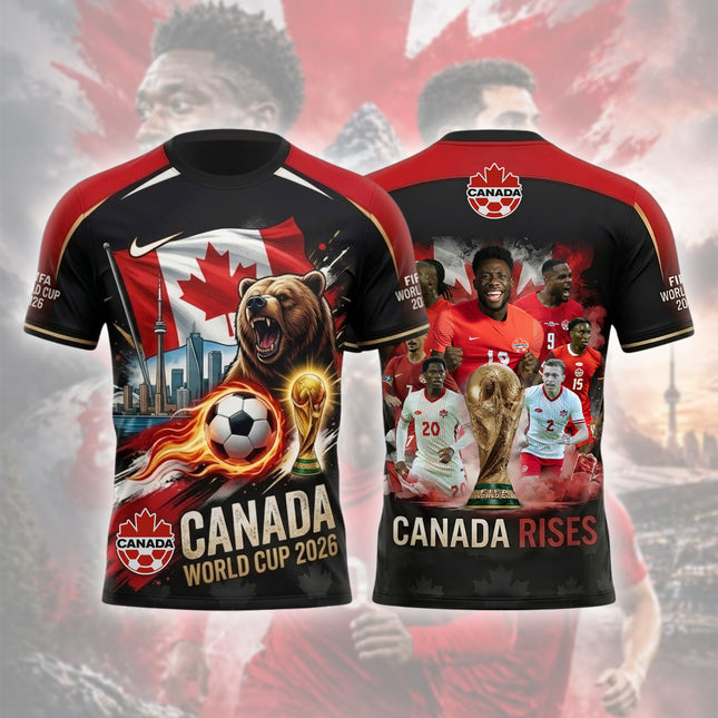 Canada World Cup 2026 Soccer Jersey - Canada Rises All-Over Print Jersey