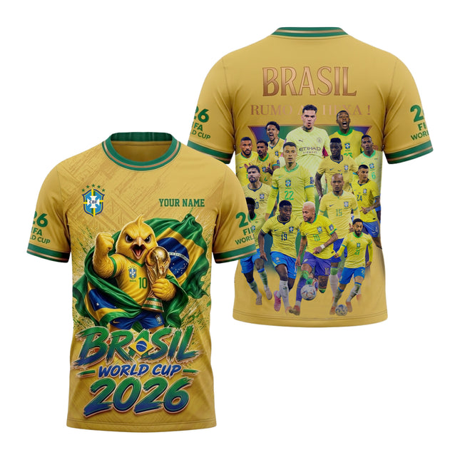 Brazil World Cup 2026 Fan Jersey – Custom Name Soccer Jersey