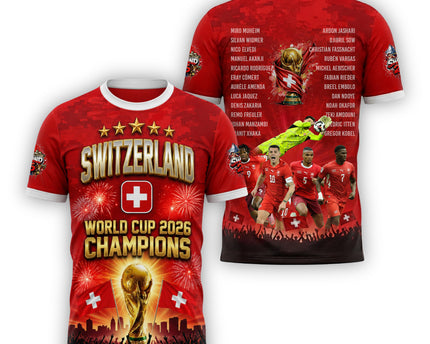 Limited Edition Switzerland World Cup 2026 Fan Jersey Wear Swiss Pride