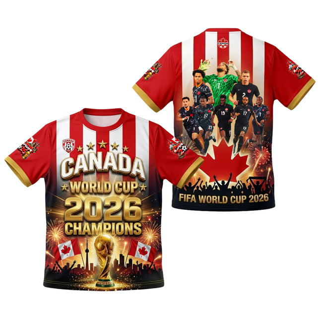 Maple Leaf Glory Canada World Cup 2026 Champions Commemorative Football Jersey