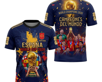 Spain World Cup 2026 Champions Jersey Campeones Del Mundo