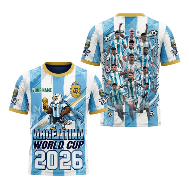 Champions Spirit Argentina World Cup 2026 Eagle Mascot Soccer Jersey