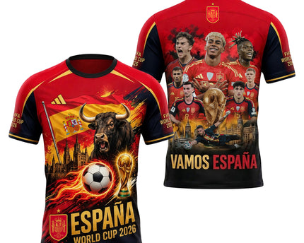 Vamos España Men's Soccer T-Shirt - World Cup 2026 Commemorative Jersey