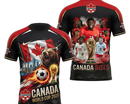 Canada World Cup 2026 Soccer Jersey - Canada Rises All-Over Print Jersey