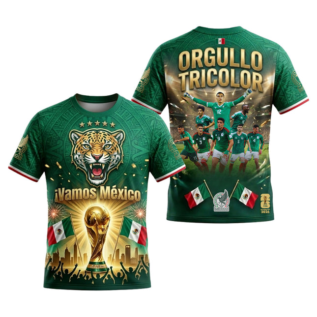 ¡Vamos México! Football Team 2026 Squad Victory Graphic Fan Jersey