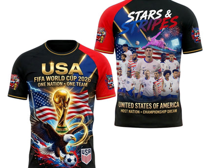 Stars & Stripes USA World Cup 2026 Eagle & Flag Soccer Jersey