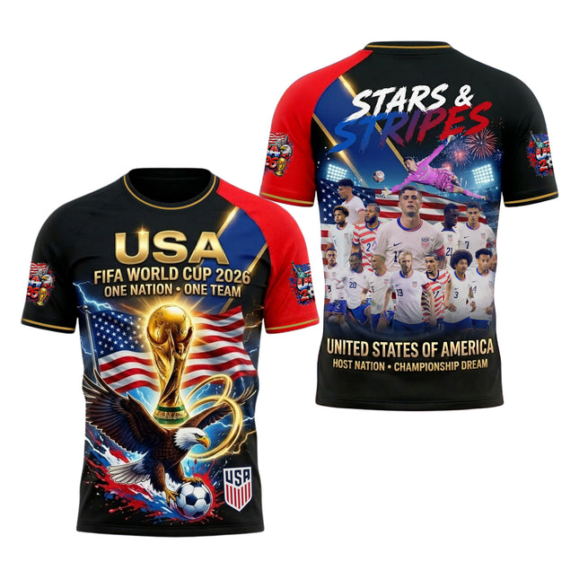 Stars & Stripes USA World Cup 2026 Eagle & Flag Soccer Jersey
