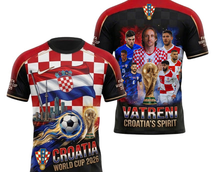 Croatia World Cup 2026 Soccer Jersey - Vatreni All-Over Print Jersey