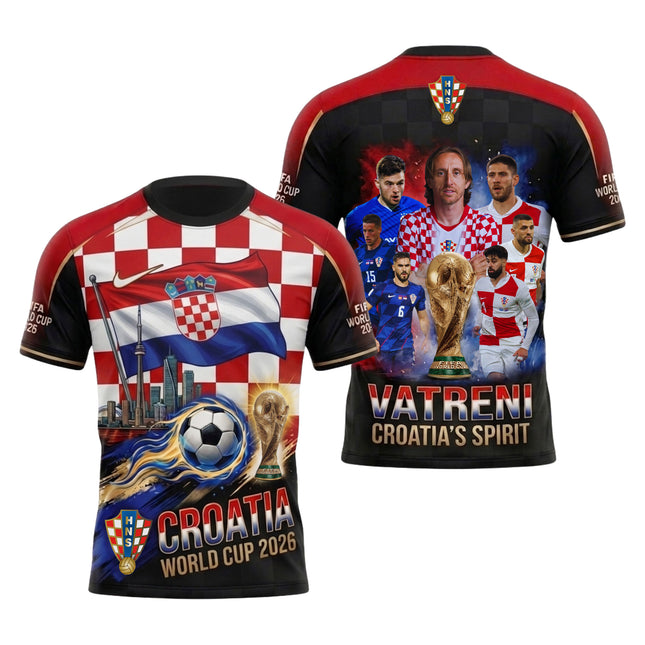 Croatia World Cup 2026 Soccer Jersey - Vatreni All-Over Print Jersey