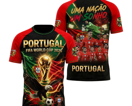 Portugal World Cup 2026 Champions "Uma Nação, Um Sonho" 3D Jersey