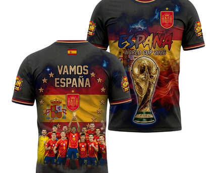 Spain World Cup 2026 Champions Jersey Vamos España All Over Print Jersey