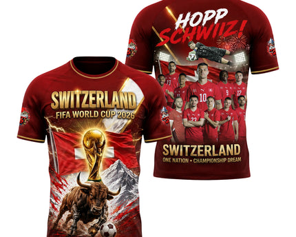 Switzerland World Cup 2026 Championship Soccer Jersey Hopp Schwiiz