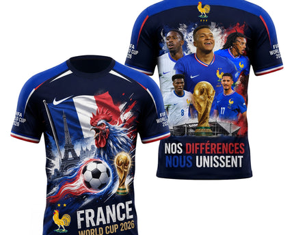 Nos Différences Nous Unissent Jersey - France World Cup 2026 3D Jersey
