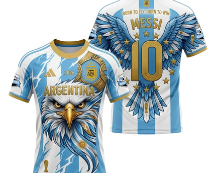 Lionel Messi Argentina 2026 Football Jersey - Custom Fan Gear Soccer Jersey