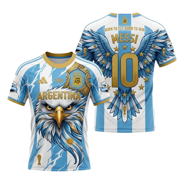 Lionel Messi Argentina 2026 Football Jersey - Custom Fan Gear Soccer Jersey
